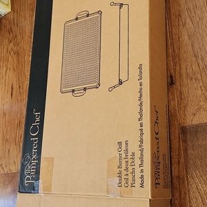 NEW pampered Chef Double Burner Grill